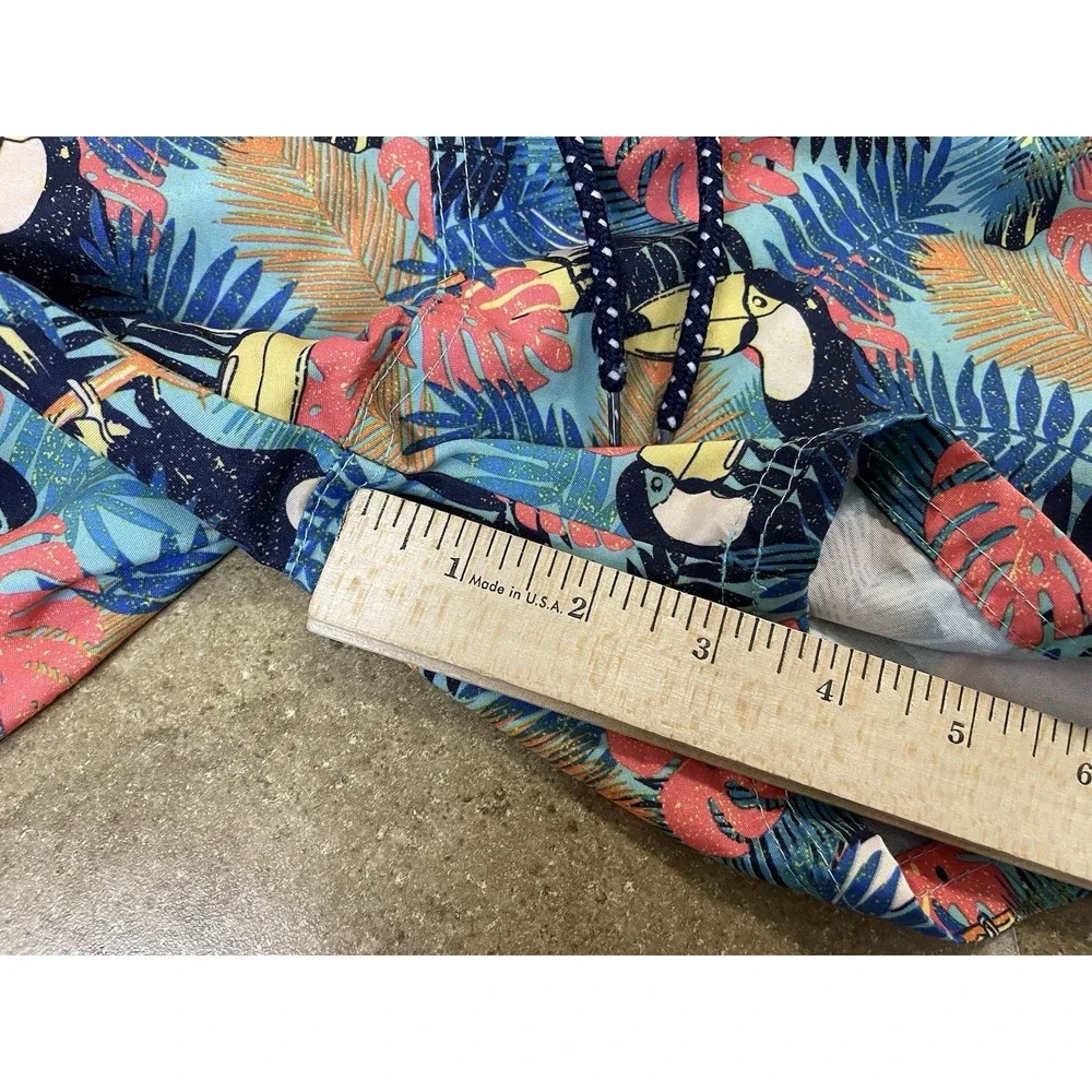 Op Ocean Pacific Mens Sz M Boardshorts Swim Trunks Toucan Shorts Drawstring
